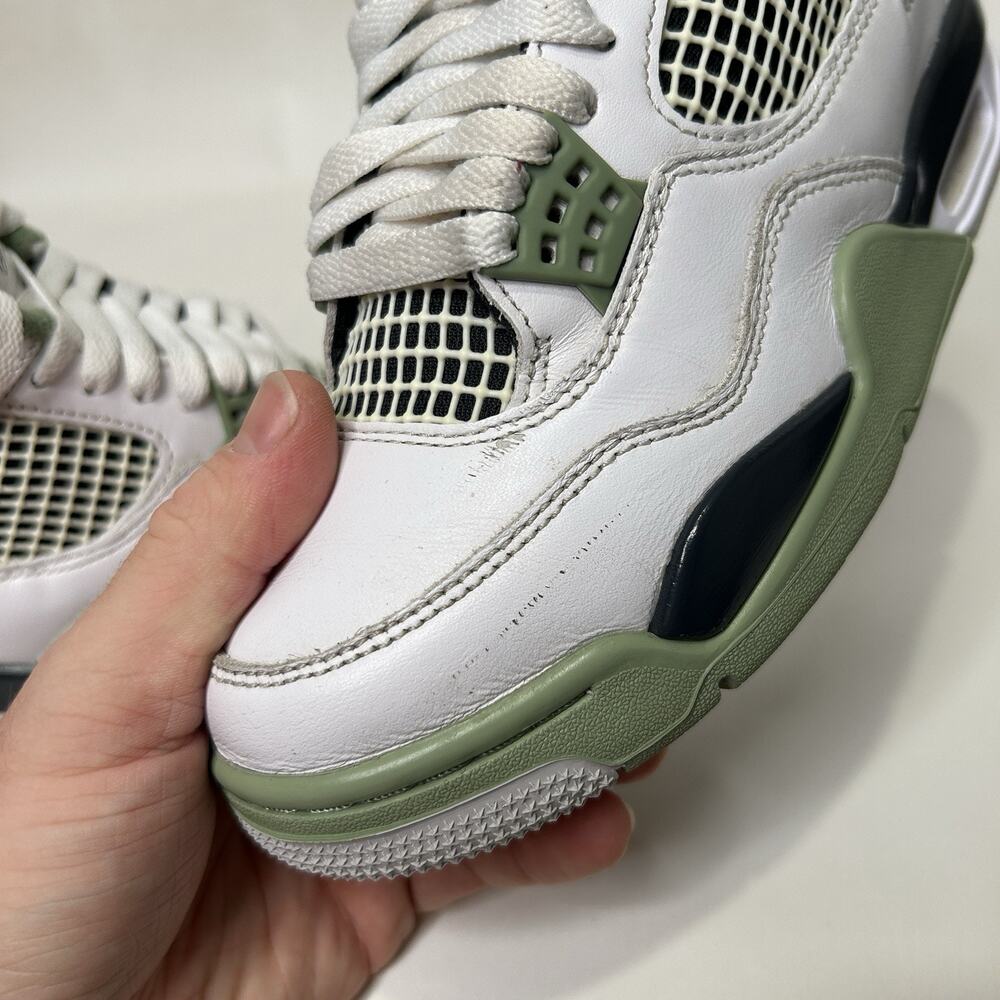 Nike Air Jordan 4 Retro WMNS “Seafoam/White Oil Green” - Picture 9 of 10